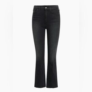 Joe’s Jeans Callie Mid-Rise Stretch Slim Raw Hem Jeans Black Size 30